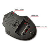 2.4GHz Wireless Mouse with 2000 DPI and USB Receiver optoeletronics