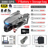 S880 Max Fishing GPS Drone with 8K Dual Camera and Airdrop optoeletronics