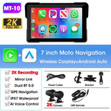 Jansite Motorcycle CarPlay GPS Display - IPX7 Waterproof DVR optoeletronics