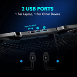 COOLCOLD Laptop Cooling Pad with 5 Quiet Fans and Phone Holder optoeletronics