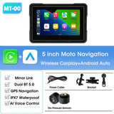 Jansite Motorcycle CarPlay GPS Display - IPX7 Waterproof DVR optoeletronics