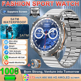 Outdoor GPS Smart Watch - 1.73 Inch AMOLED, 1000mAh, 5ATM Waterproof optoeletronics