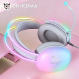 ONIKUMA RGB Gaming Headset - Wired Noise-Cancel Mic optoeletronics