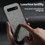 Leather Magnetic Case for Samsung Galaxy S and Note - Car Mount Cover optoeletronics