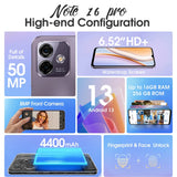 Ulefone Note 16 Pro 4G Smartphone - 6.52-Inch 50MP Android Phone optoeletronics