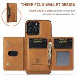 Detachable Magnetic Wallet Case for iPhone - 2-in-1 Leather Cover optoeletronics