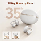 QCY Crossky C50 Open-Ear Earbuds - Bluetooth 6.0 4-Mic optoeletronics