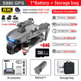 S880 Max Fishing GPS Drone with 8K Dual Camera and Airdrop optoeletronics