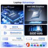 Portable 15.6-inch Laptop - Intel 6500Y Fingerprint optoeletronics