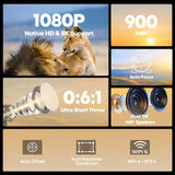 Magcubic HY450 Projector - 900 ANSI Auto Focus 1080P optoeletronics