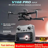 V168 Pro Max GPS Drone - 8K Camera Brushless Motors optoeletronics