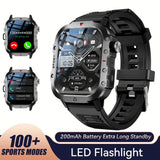 KESHUYOU Outdoor Smart Watch - 2.01 Inch HD Screen and LED Flashlight optoeletronics