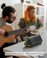 MLOVE P3 40W Bluetooth Speaker - IPX7 Stereo RGB Outdoor Sound optoeletronics