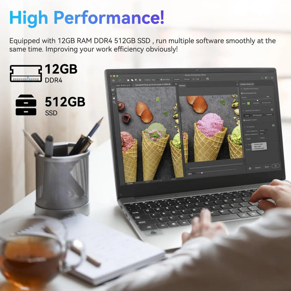 15.6-inch Intel N5095 Laptop - 12GB 512GB Windows 11 optoeletronics