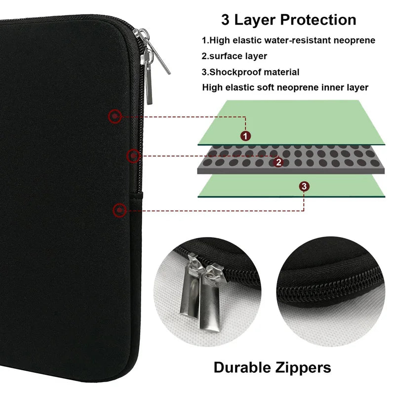 Multi-Size Laptop Sleeve Case for 11 to 15.6 Inch Devices optoeletronics