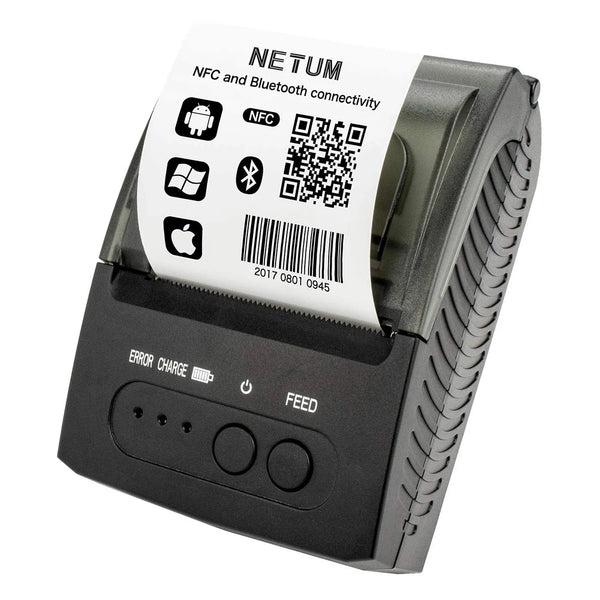 NETUM NT-1809 58mm Thermal Receipt Printer - Bluetooth Portable