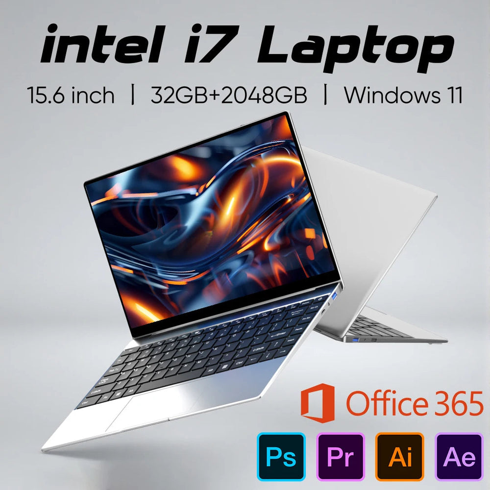 Ultra Slim Intel i7 Laptop - 15.6-inch 32GB 2TB optoeletronics