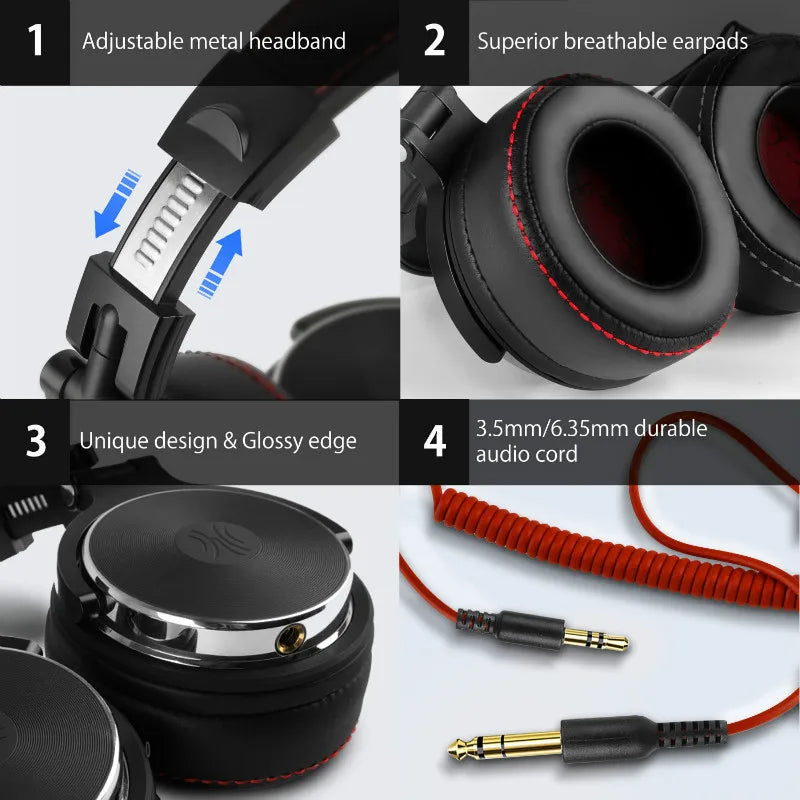 OneOdio Studio Pro Wired Headphones - Over-Ear DJ Monitor optoeletronics