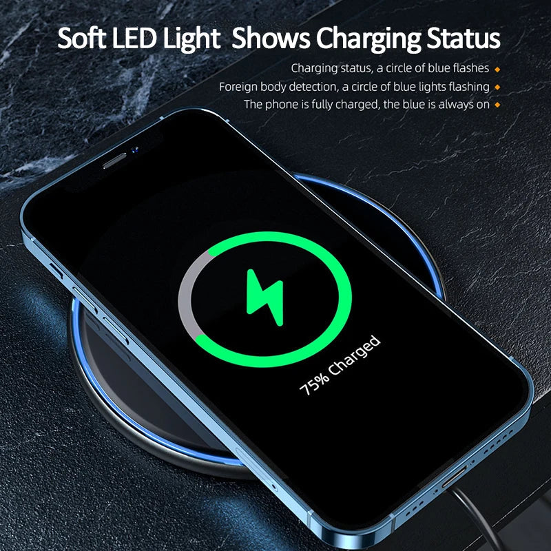 Essager 15W Magnetic Wireless Charger - Qi Fast Charging Pad optoeletronics