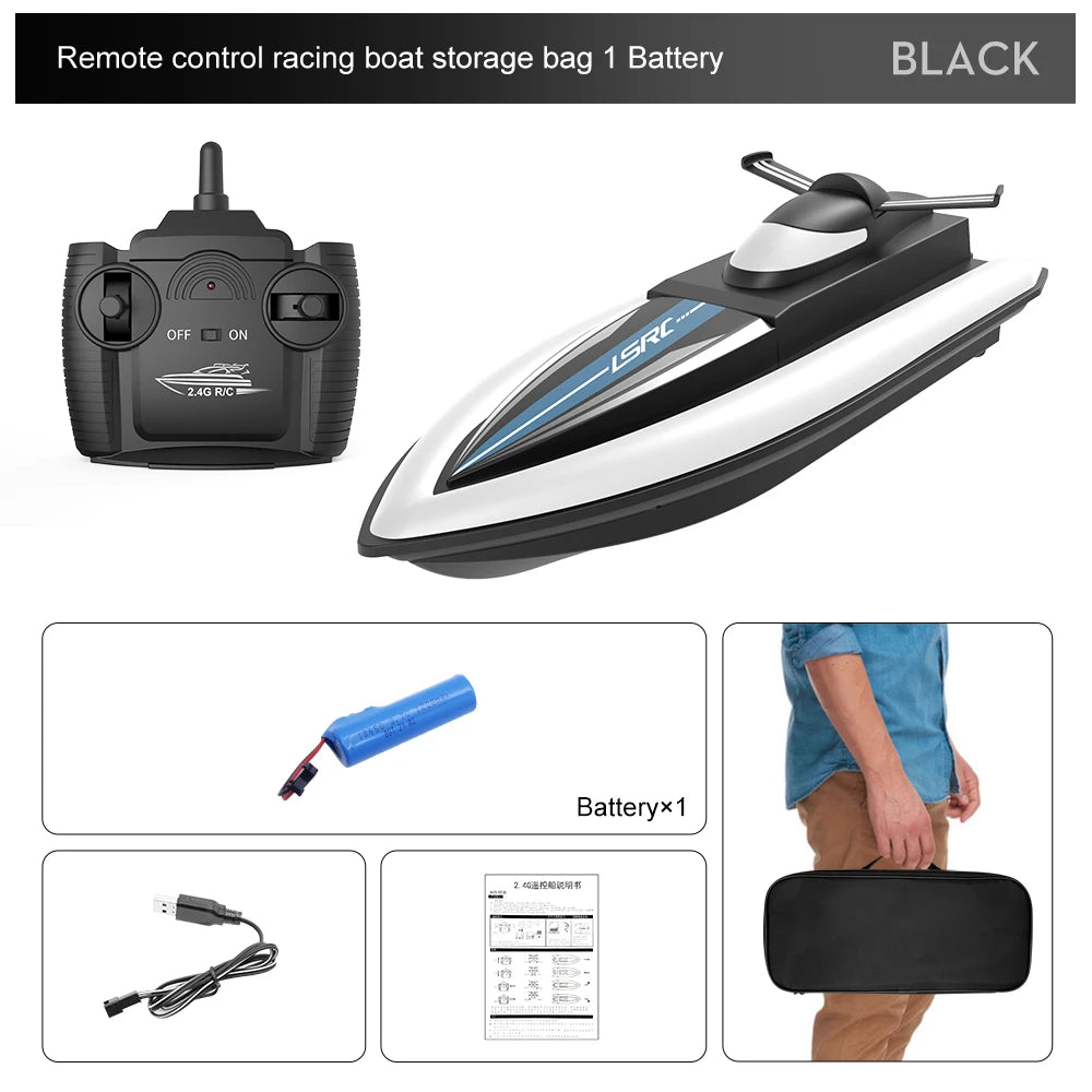 LSRC-B8 RC Racing Boat - Waterproof 2.4G Speedboat optoeletronics