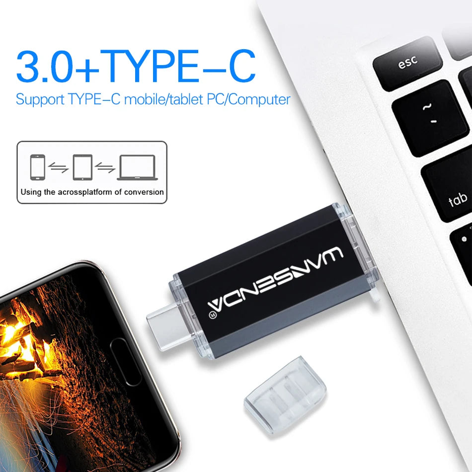 WANSENDA USB 3.0 Type-C OTG Flash Drive optoeletronics