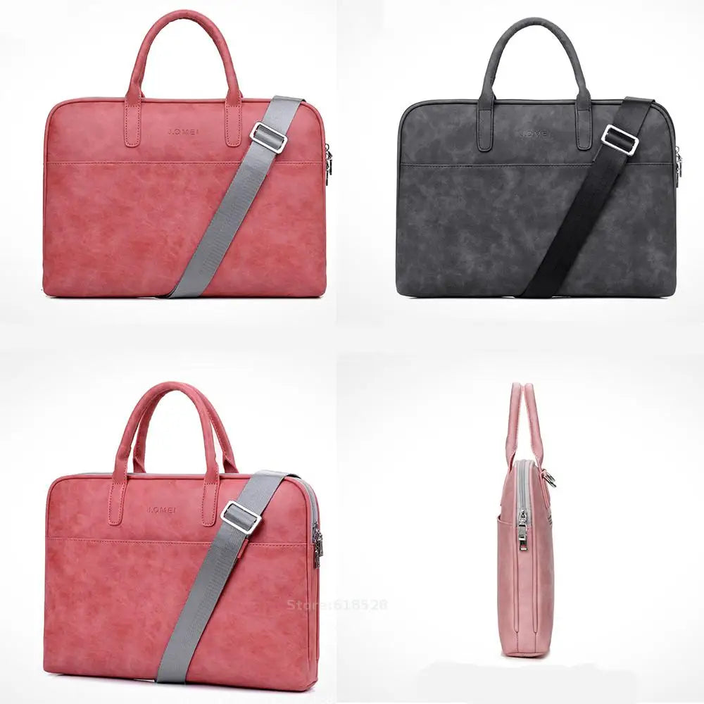 Waterproof PU Laptop Briefcase for 13 to 15 Inch Notebooks