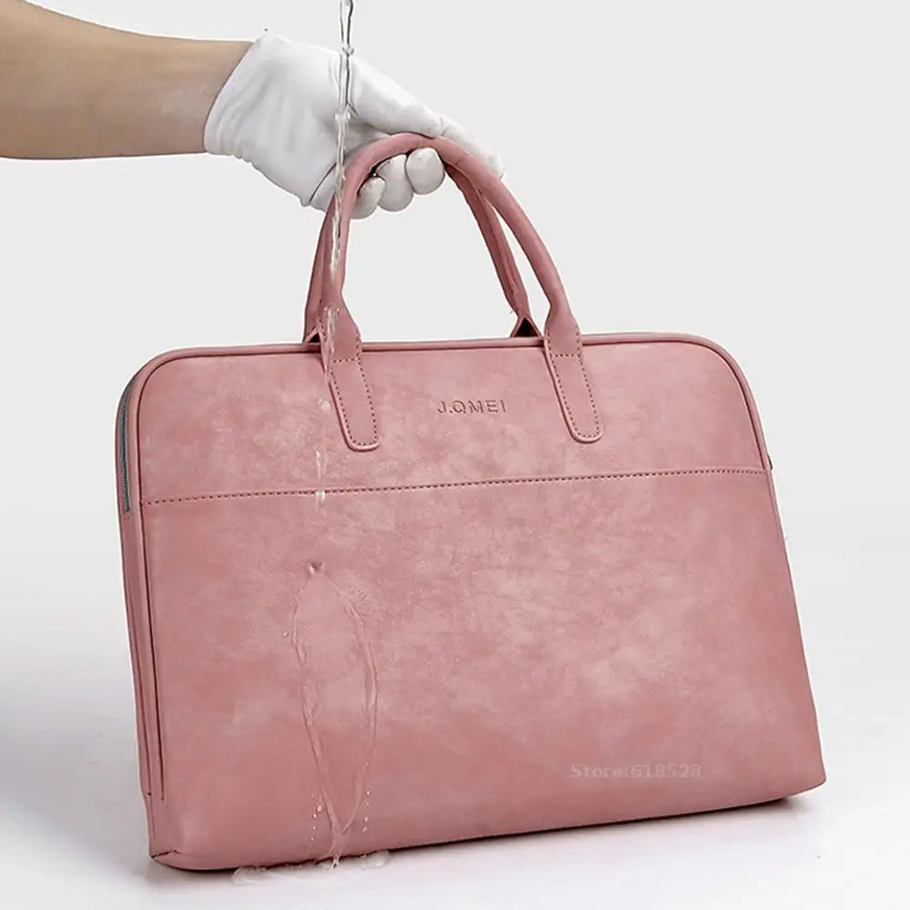 Waterproof PU Laptop Briefcase for 13 to 15 Inch Notebooks