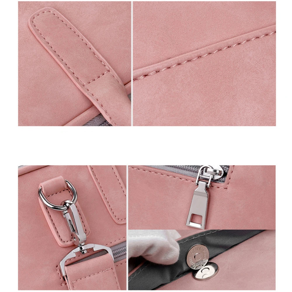 Waterproof PU Laptop Briefcase for 13 to 15 Inch Notebooks