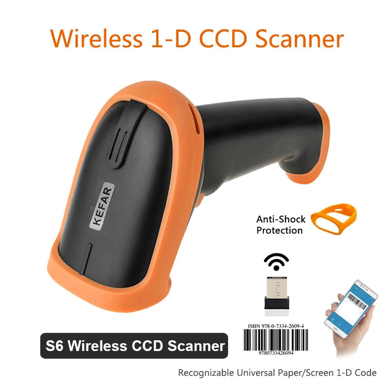 HONOURWOLF L8BL S8 2D Barcode Scanner - Bluetooth 2.4G USB optoeletronics