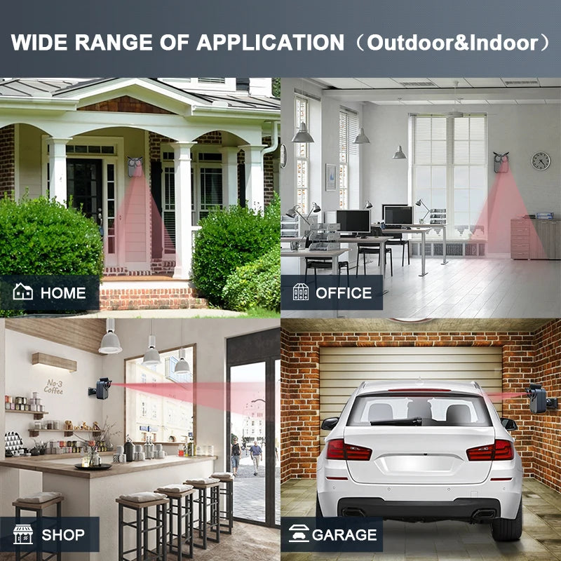 HTZSAFE Wireless Driveway Alarm with Waterproof PIR Sensor optoeletronics