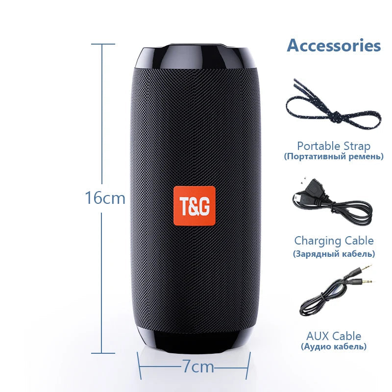 T&G TG117 Bluetooth Speaker - FM Radio and TF Card Portable Audio optoeletronics