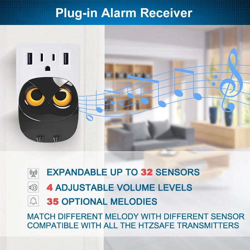 HTZSAFE Wireless Driveway Alarm with Waterproof PIR Sensor optoeletronics