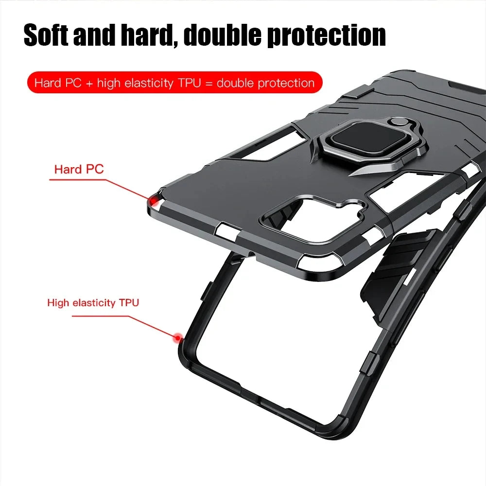 Magnetic Ring Stand Case for Samsung Galaxy A Series - Shockproof Cover optoeletronics