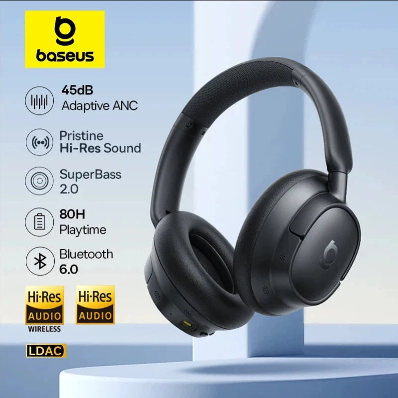 Baseus EH10 NC Wireless Headphones - 45dB ANC 80H optoeletronics