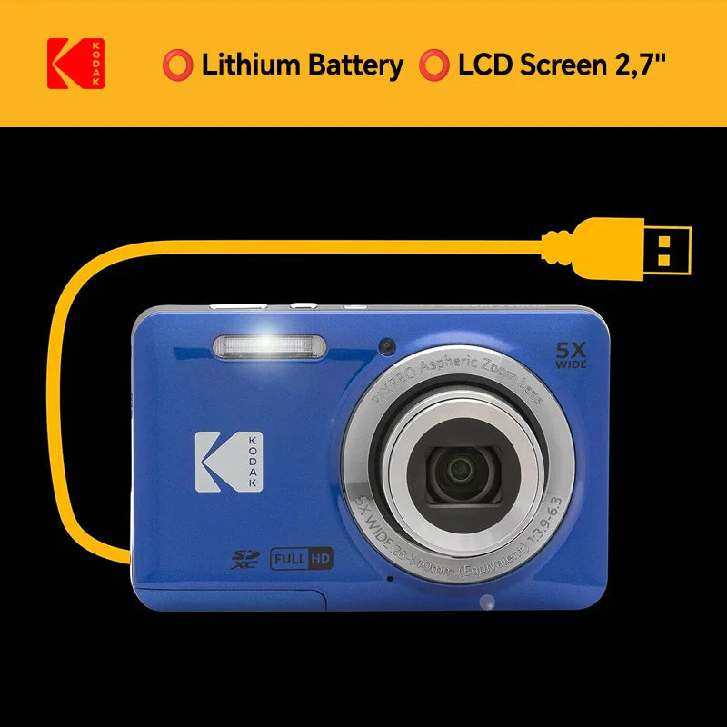 Kodak PIXPRO FZ55 16MP Compact Camera with 5x Zoom Gift Kit optoeletronics