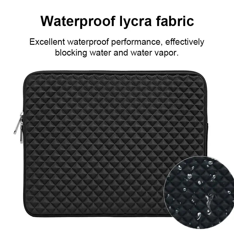 Shockproof inner fleece of Waterproof Lycra Laptop Sleeve for 11 to 15.6 Inch Devices.