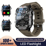 KESHUYOU Outdoor Smart Watch - 2.01 Inch HD Screen and LED Flashlight optoeletronics