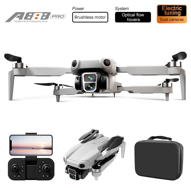 A888 Pro Dual Camera Drone - 4K ESC Obstacle Avoidance optoeletronics