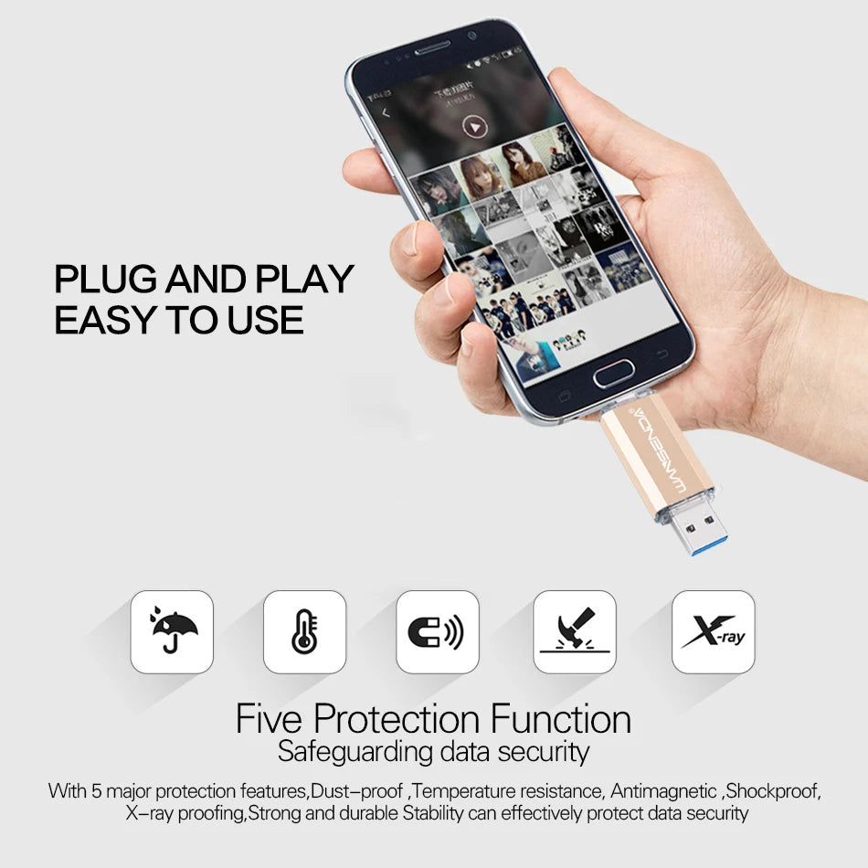 WANSENDA USB 3.0 Type-C OTG Flash Drive optoeletronics