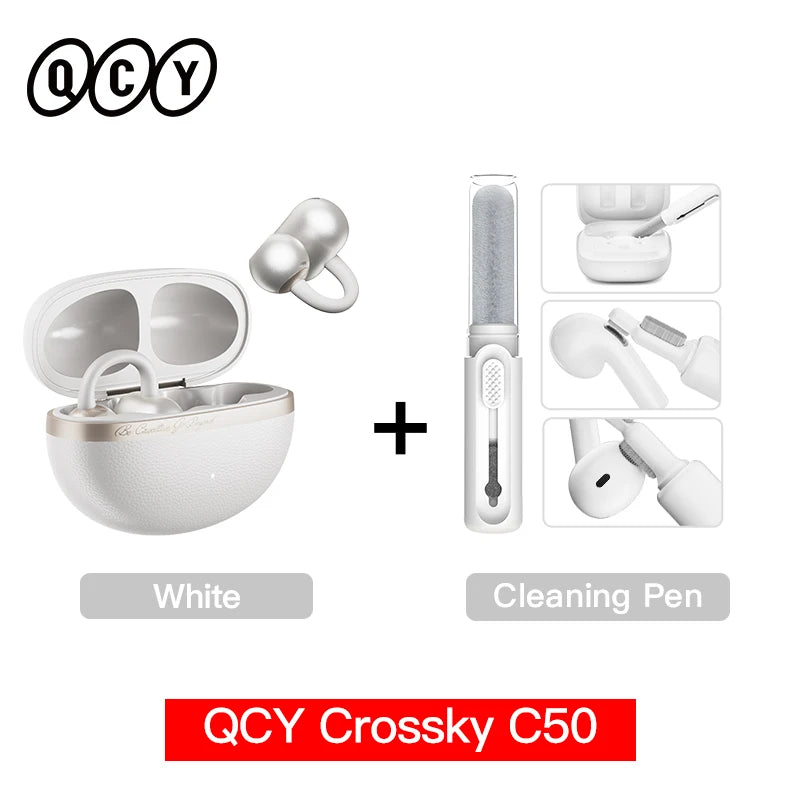 QCY Crossky C50 Open-Ear Earbuds - Bluetooth 6.0 4-Mic optoeletronics