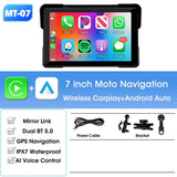 Jansite Motorcycle CarPlay GPS Display - IPX7 Waterproof DVR optoeletronics