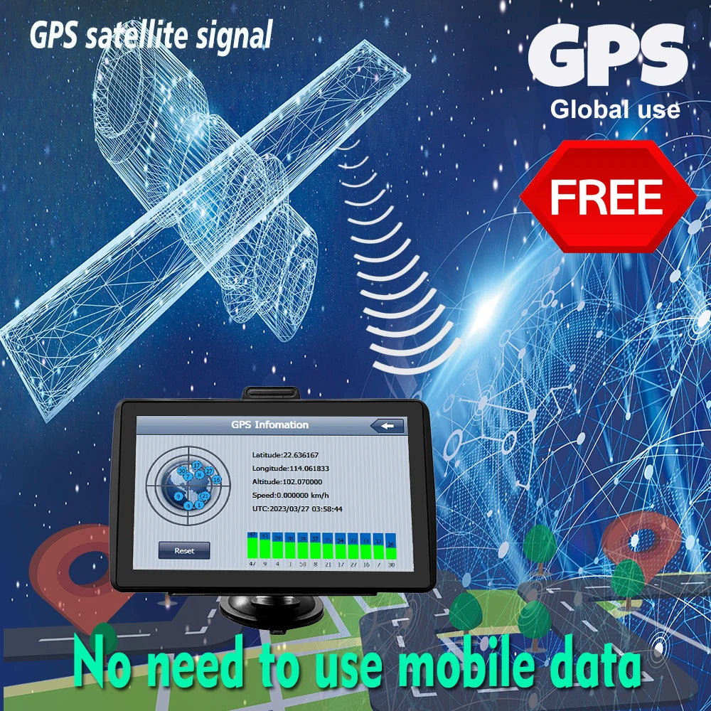 7-inch GPS Navigator for Car and Truck - Europe Maps optoeletronics