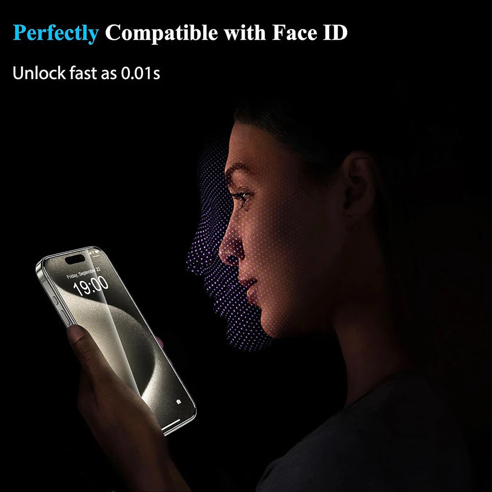 4-Pack Tempered Glass Screen Protector for iPhone - Clear HD Film optoeletronics