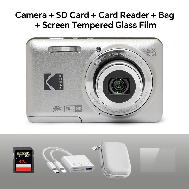 Kodak PIXPRO FZ55 16MP Compact Camera with 5x Zoom Gift Kit optoeletronics