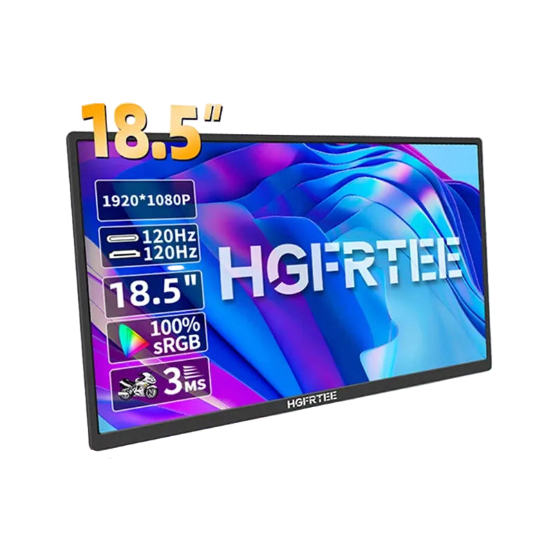 HGFRTEE 18.5-Inch Portable Monitor - 120Hz IPS Extended Display optoeletronics