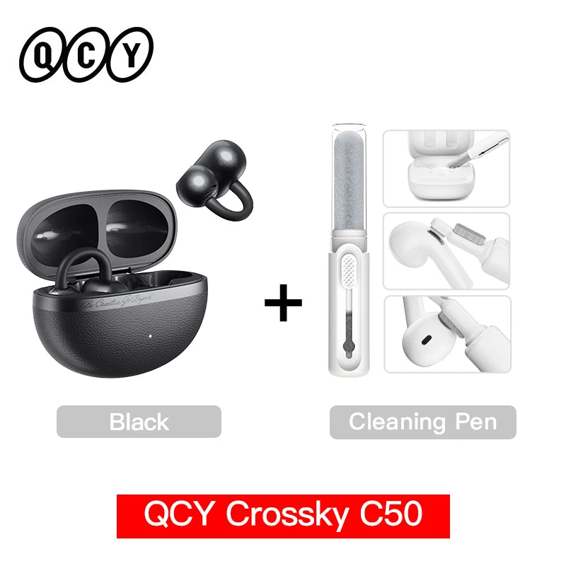 QCY Crossky C50 Open-Ear Earbuds - Bluetooth 6.0 4-Mic optoeletronics