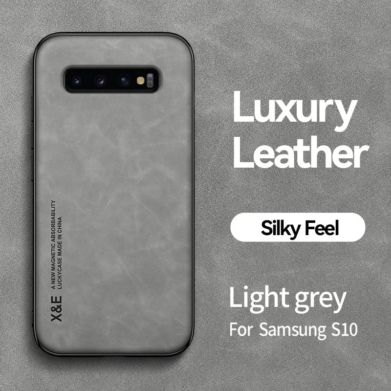 Leather Magnetic Case for Samsung Galaxy S and Note - Car Mount Cover optoeletronics