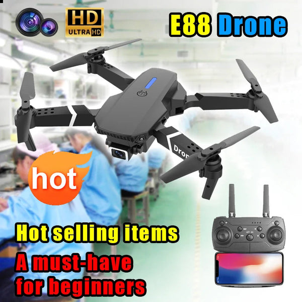 E88 Pro Foldable Drone - 4K Wide-Angle Camera