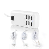 6-Port USB Charging Hub - 5V 3A Wall Adapter with Power Switch optoeletronics