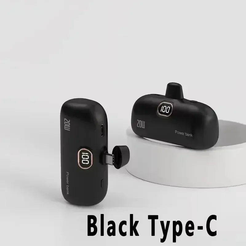 Mini Power Bank with Built-In Cables - Fast Charging Battery Pack optoeletronics